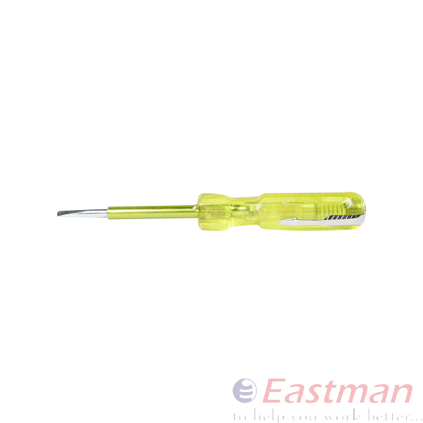 Eastman Screw Driver With Neon Bulb(500 V),Magnetic Tip ,Transparent, Acetate Handle ,Length125, E-2105