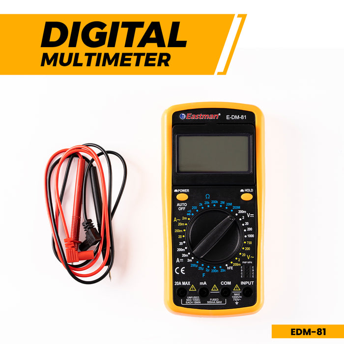 JRSDRIVE Digital Multimeter, DC Voltmeter And Ohm Volt,EDM-81