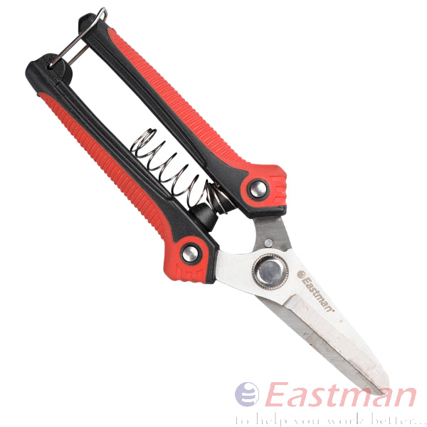 Eastman Prunning Shears With Straight Jaw, Selected Stainless Steel, Selected Alloy Steel, Size:- 185mm, E-3025S