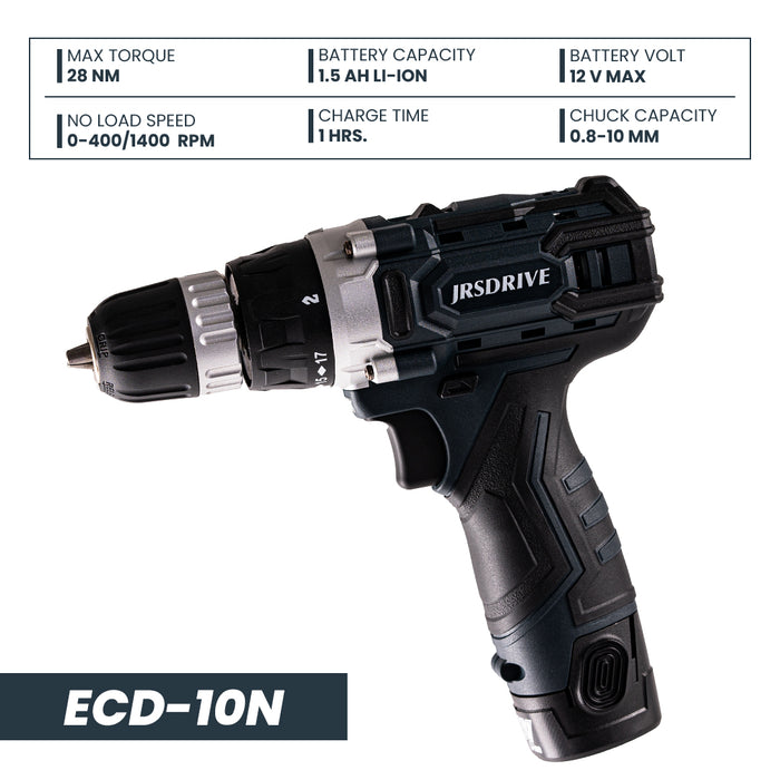 JRSDRIVE Kit of Cordless Drill ECD-10NK