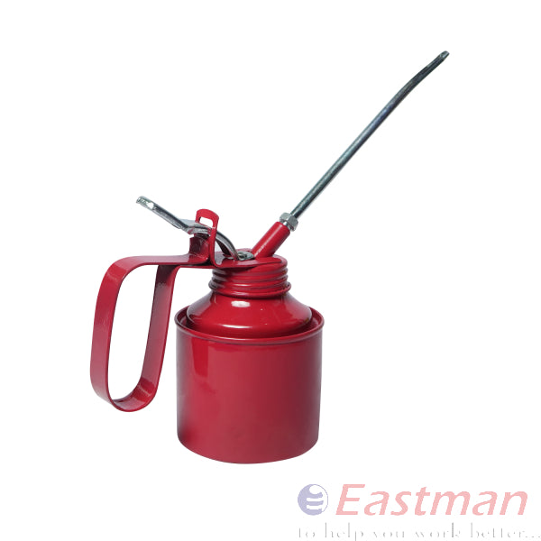 Heritage Oil Can, Lever, Capacity: 16 oz, Steel, OAL: 7 3/8 inch, Spout  Length: 9 inch, with Rigid Extension and Flexible Hose