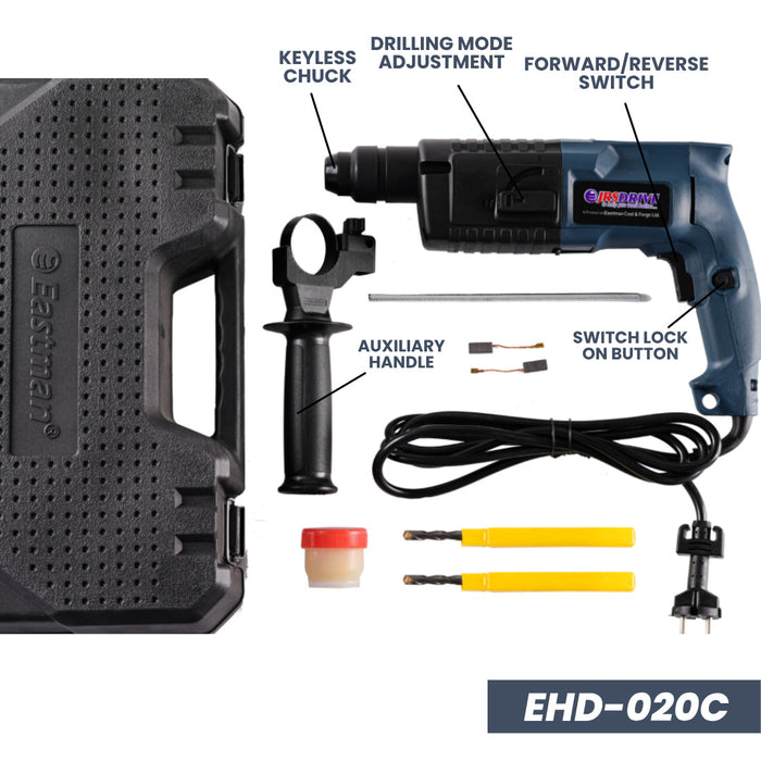 JRSDRIVE Hammer Drill Machine Capacity 20mm, EHD020C