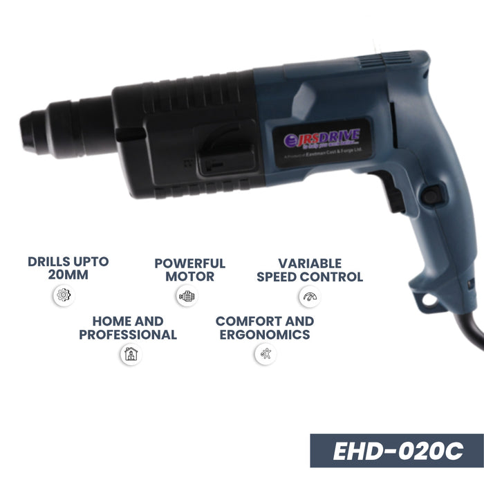 JRSDRIVE Hammer Drill Machine Capacity 20mm, EHD020C