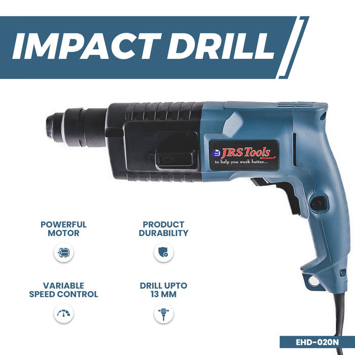 JRSDRIVE Impact Drill Machine Capacity 20mm EHD020N