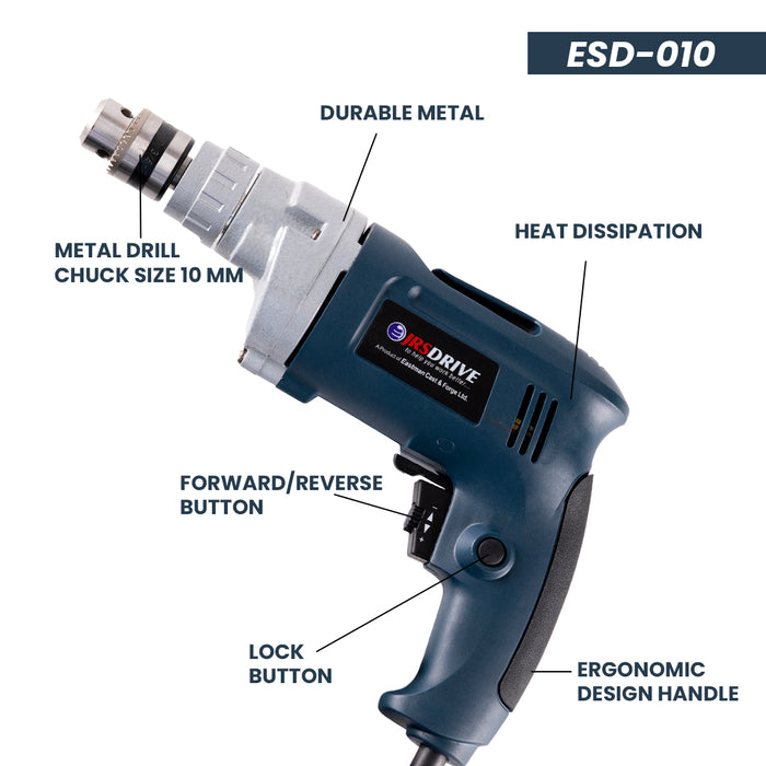 JRSDRIVE Electric Drill Screw Driver Capacity 10mm ESD010