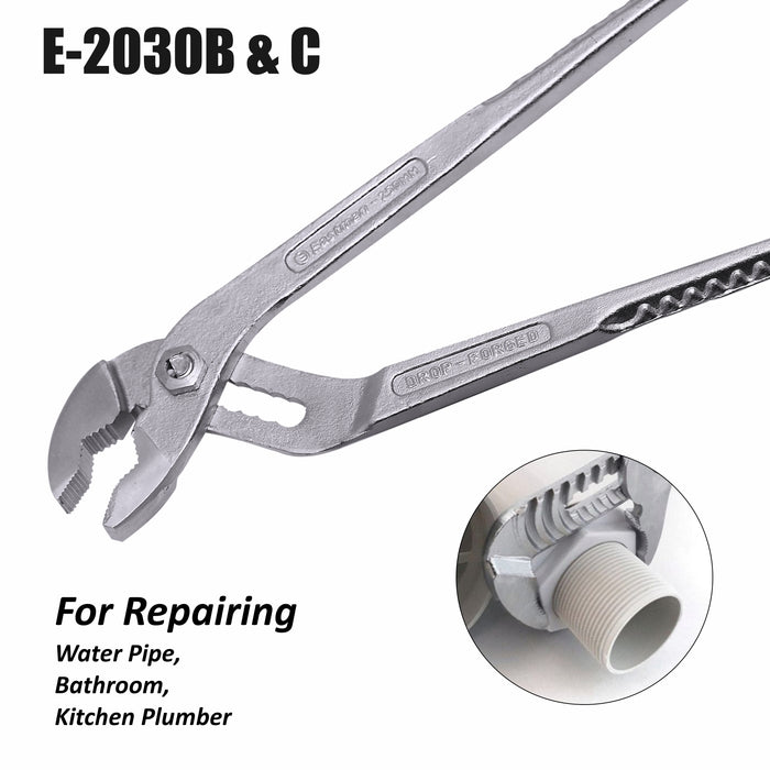 Eastman Water Pump Plier -Slip Joint Type, CRV, 10/250mm Pack of 6 Pcs E-2030B & C