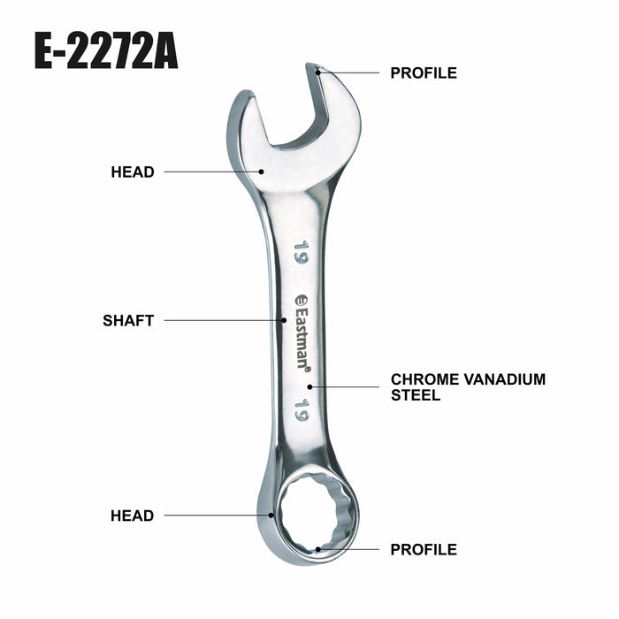 Eastman Stubby Wrench Matric & Sae E2272A