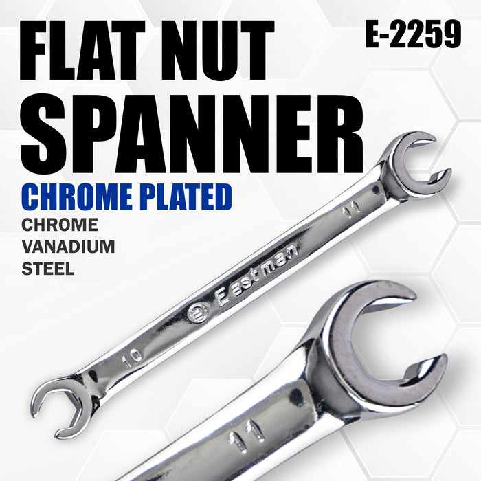 EASTMAN FLARE NUT SPANNER  WORTH SIZES (MM)- BOX PACKING KIT, KIT10 Pcs-E-2259_6*22,