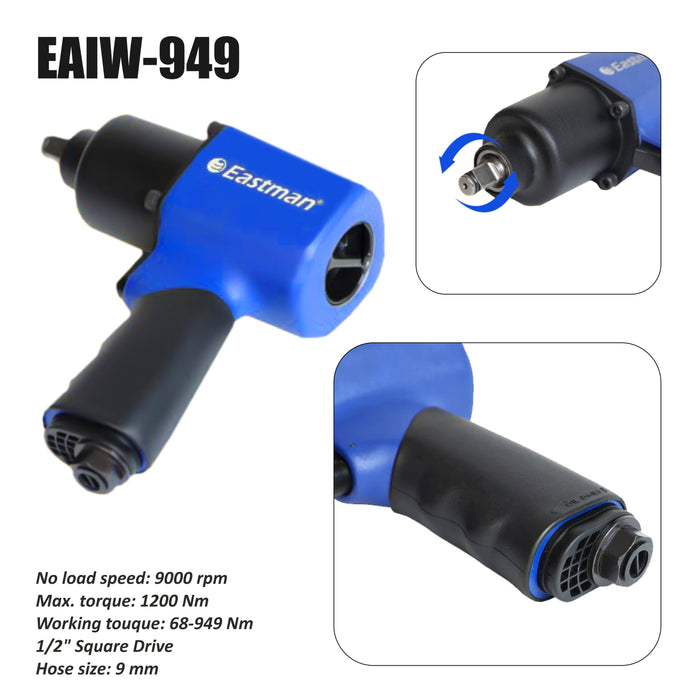 Eastman Heavy Duty 1/2 Inch Air Impact Wrench  EAIW949