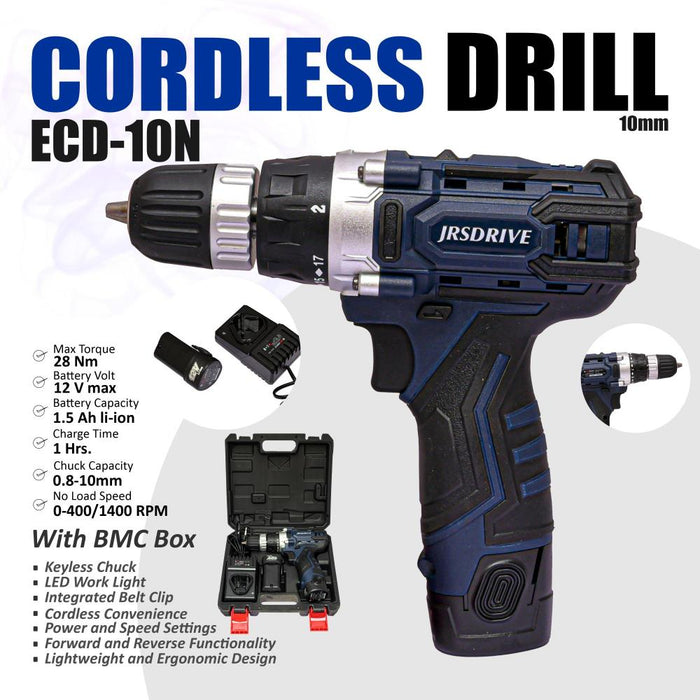 JRSDRIVE Kit of Cordless Drill ECD-10NK