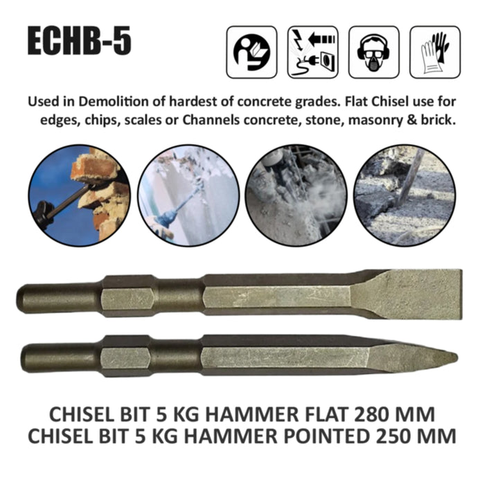 Eastman  Chisel Bits 5KG Hammer  (Flat & Pointed Type) ECHB-5