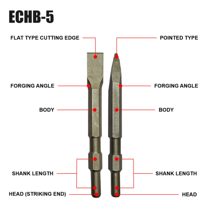 Eastman  Chisel Bits 5KG Hammer  (Flat & Pointed Type) ECHB-5