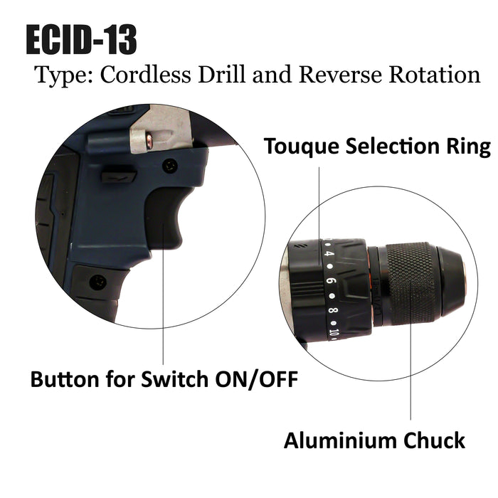 JRS Drive Brushless Drill Machine - 13mm  ECID13