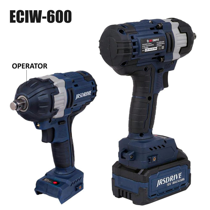 JRSDrive 1/2" Cordless Impact Wrench-500Nm, ECIW600