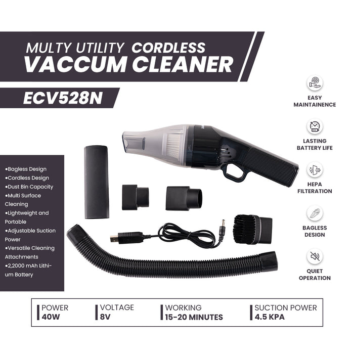 JRSDRIVE Cordless Multi-utility Vacuum Cleaner - 528n