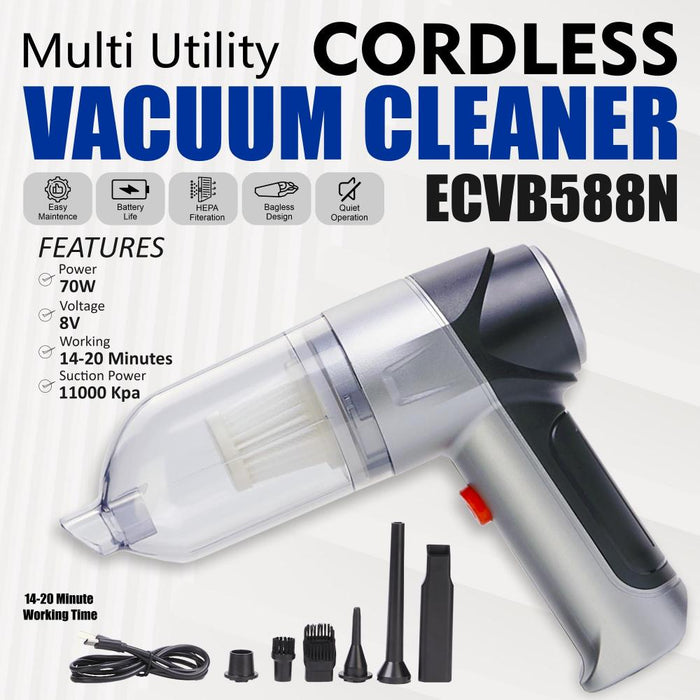 JRSDRIVE Cordless Vacuum Cleaner& Blower Multi Utility- ECVB588N