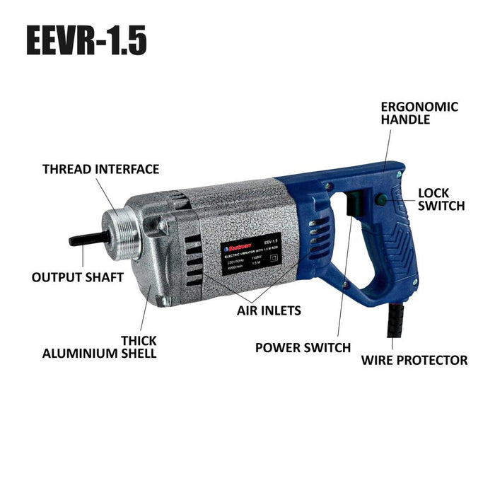 JRSDRIVE Electric Concrete Vibrator Drill Machine EEVR1.5