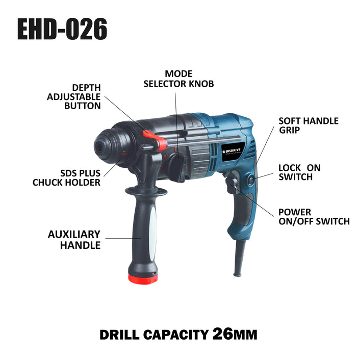 JRS DRIVE  Hammer Drill Machine 710W, Drill  EHD-026