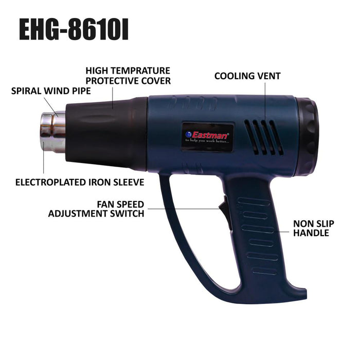 JRSDRIVE Heat Gun Lightweight High-Temperature Performance EHG-8610I