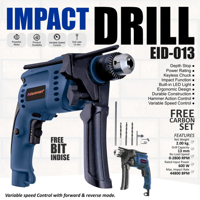 JRSDRIVE Impact Drill Machine with Capacity 13mm EID013