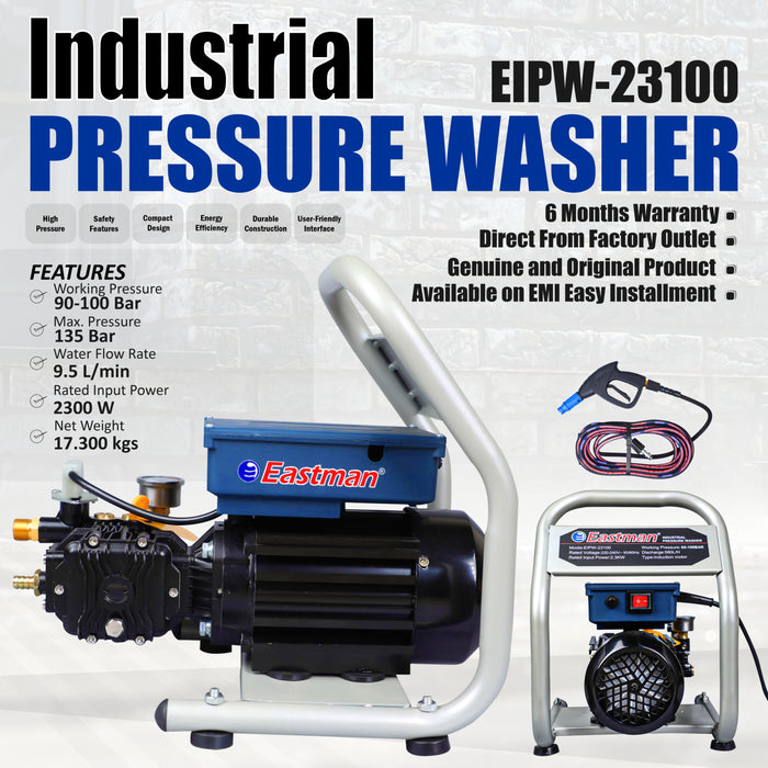 JRSDRIVE Pressure Washer, 135Bar, 580 L/H ,2300 W (EIPW-23100)