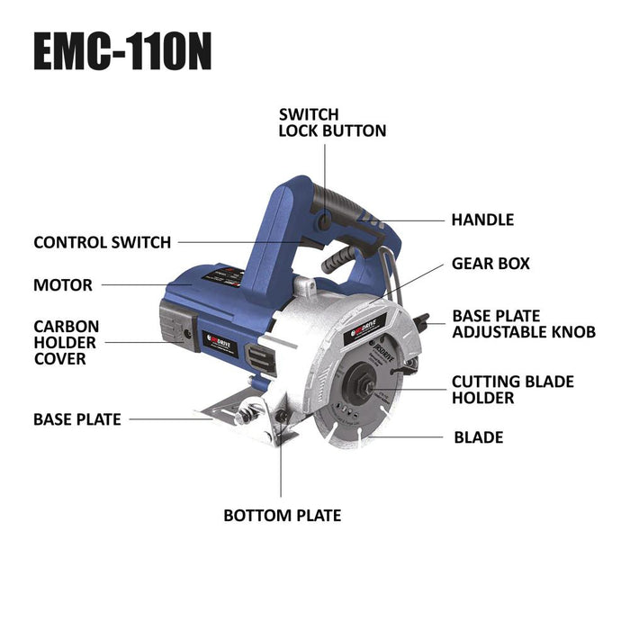 JRSDRIVE Marble Tile Cutter Machine EMC110N