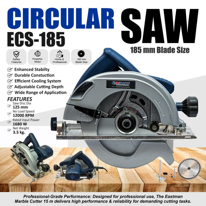 JRSDRIVE Circular Saw Free TCT Blade & Carbon Set ECS185