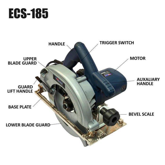 JRSDRIVE Circular Saw Free TCT Blade & Carbon Set ECS185