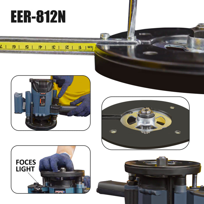 JRS Electric Router Machine, 230 V , Speed 21000/Min, 1200 W , EER-812N