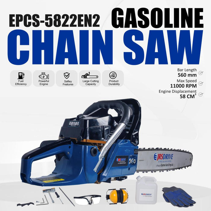 JRS DRIVE New Gasoline Chain Saw 58cm EPCS-5822EN2