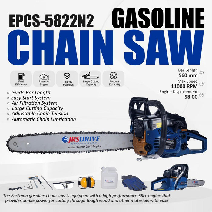 JRSDRIVE  Gasoline Chain Saw ,Bar Length 560 Mm, EPCS5822N2