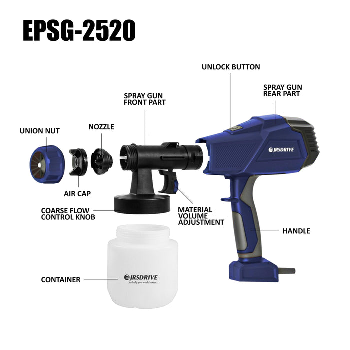 JRS DRIVE Electric Paint Spray Gun| EPSG-2520