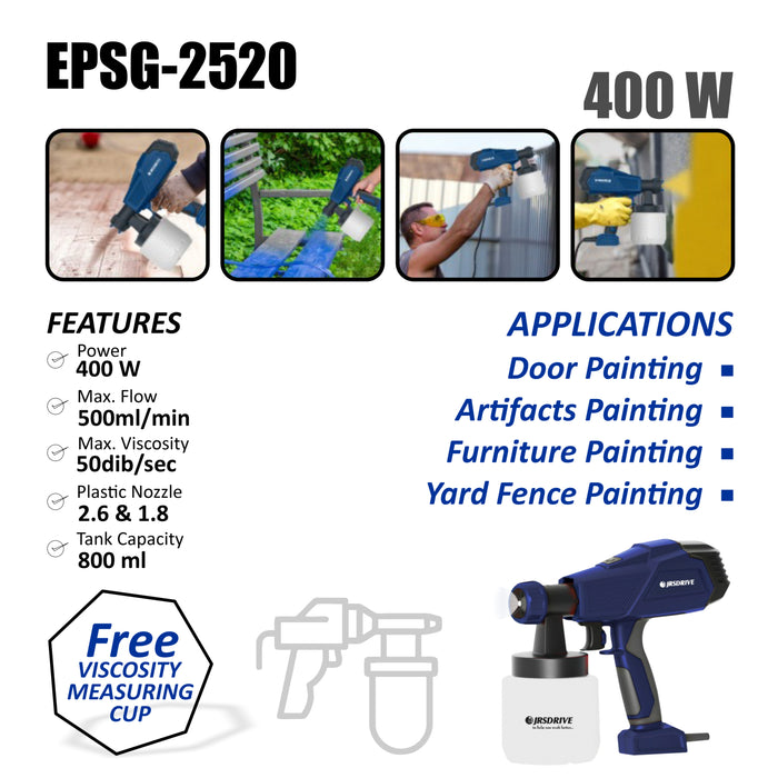 JRS DRIVE Electric Paint Spray Gun| EPSG-2520