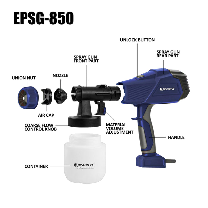 JRS DRIVE Electric Paint Spray Gun 400w EPSG-850