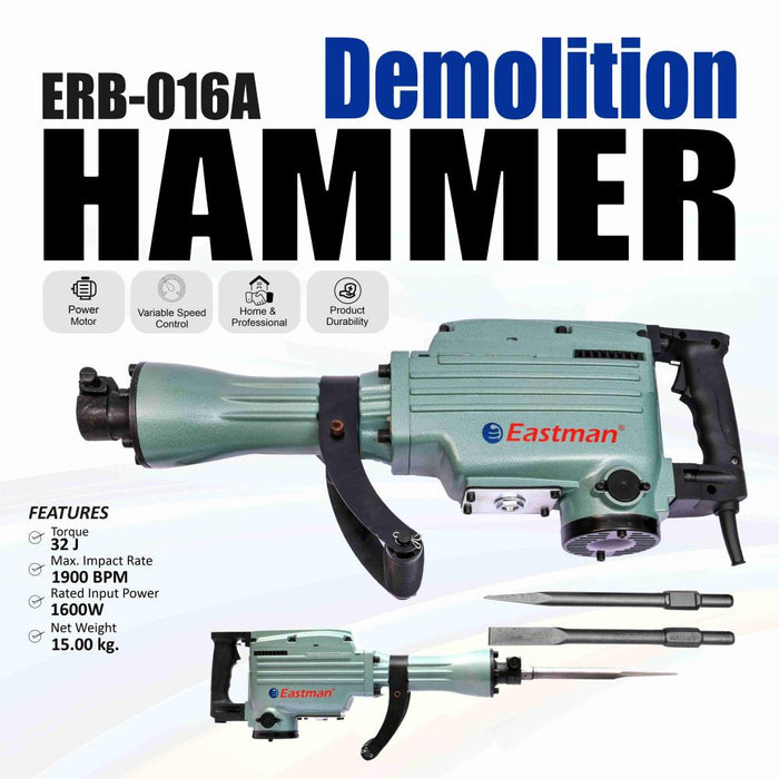 JRSDRIVE Demolition Hammer Machine ERB016A