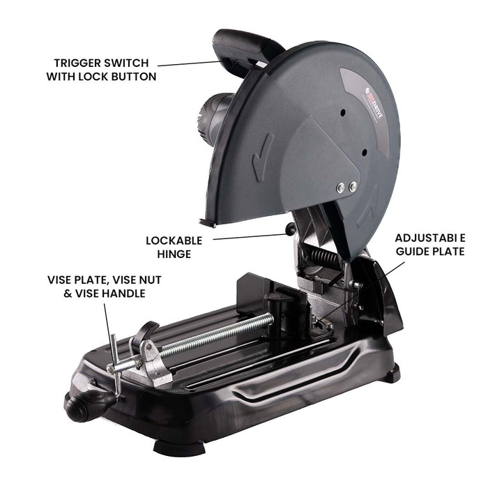 JRSDRIVE Heavy Duty Cut Off Machine With Free Carbon Set ECM355A