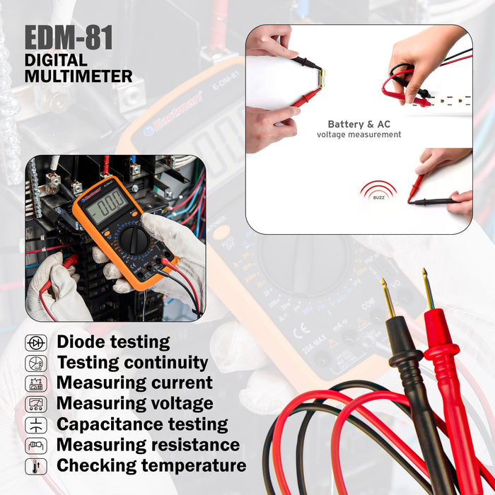 Digital Multimeter, DC Voltmeter And Ohm Volt,EDM-81